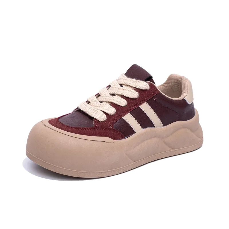 La Chapelle Cushioning Wear Resistant Low Top Skateboard Shoes Women's Ancora Red-1