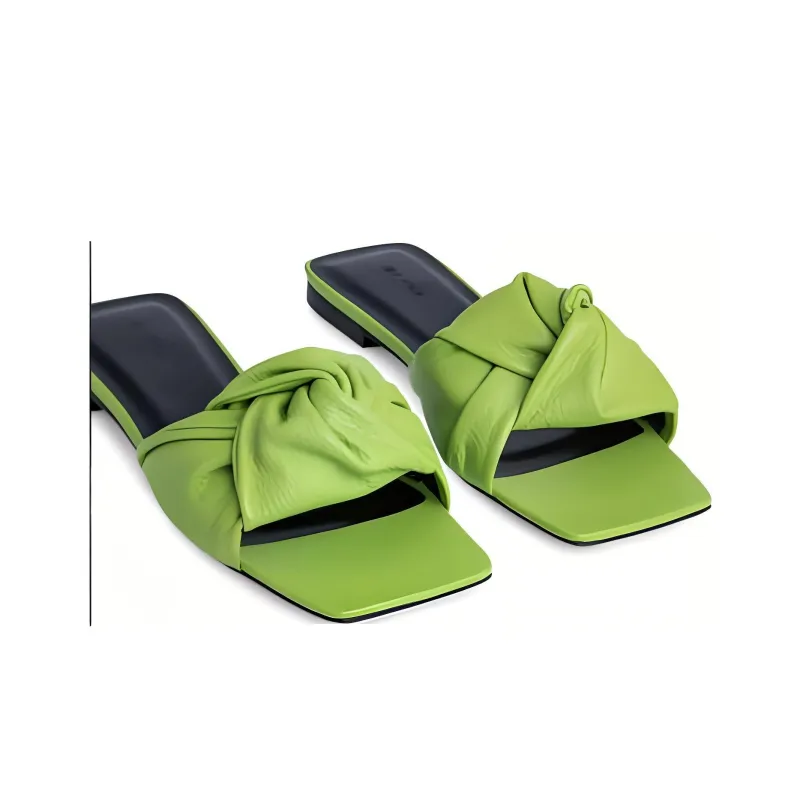 By Far Slide Slippers Women's Green-2