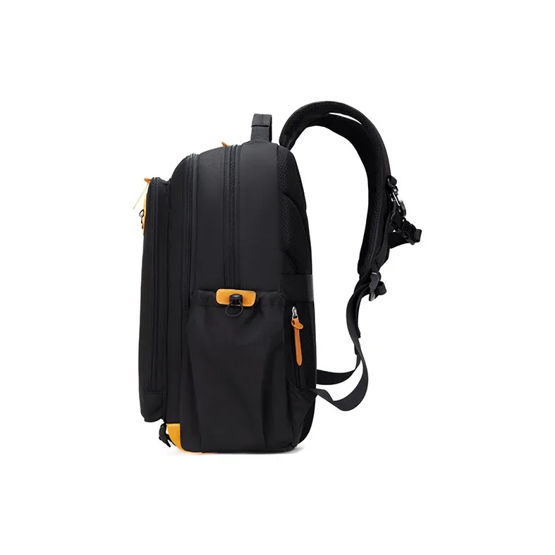 Almost Bear Polyester Backpack Computer Backpack Large Size Unisex Classic Black/White Sand Gray-3