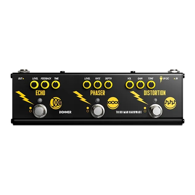 DONNER x Jack White Tang Nong Triple Threat Electric Guitar Multi Effects Pedal Guitar Accessories-0