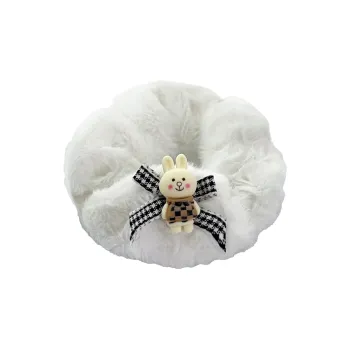 OFLY Flannelette Hair Tie Women's White/Ecru/Coffee