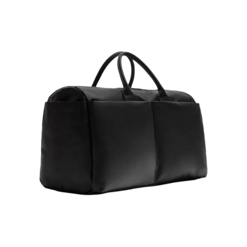 ZARA Polyurethane One Shoulder Crossbody Portable Travel Bag Men's Black-1