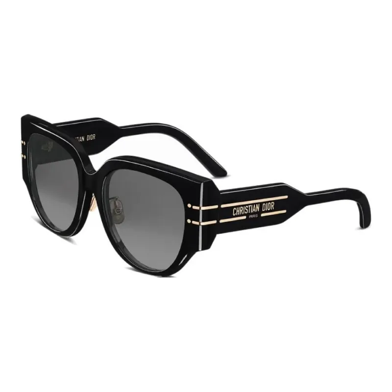 DIOR Acetate Round Sunglasses Women's Black-0