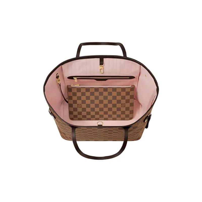 LOUIS VUITTON NEVERFULL Canvas Handbag, Shoulder Bag Medium Size Women's Ballet Rose Dance Shoes-2