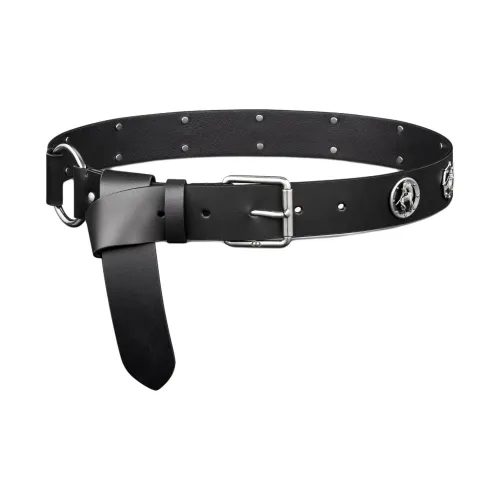 DIOR Cow Leather Leather Belts Women's Black 3CM