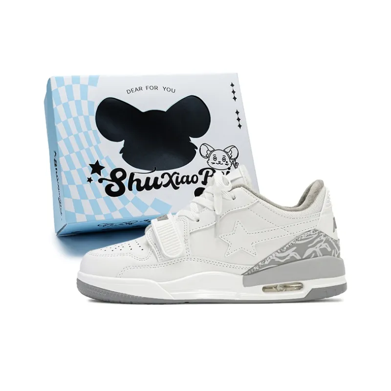 SHUXIAOBEI Slip Resistant, Abrasion Resistant, Balance, Lightweight Low Top Skateboard Shoes Unisex White-19