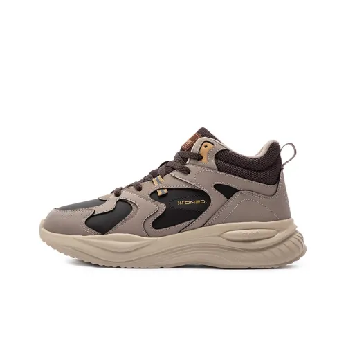 361° Anti Slip And Wear Resistant Warm Mid Top Casual Shoes Men's Earth Brown