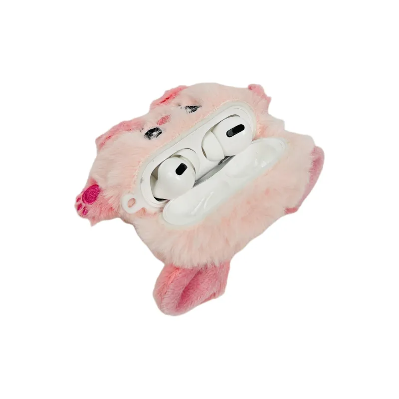 Sopi Compatibility With Apple AirPods 4/2/3/4th Generation/AirPods Pro/Pro 2 Plush Monster Tricolor Headphone Cases-2