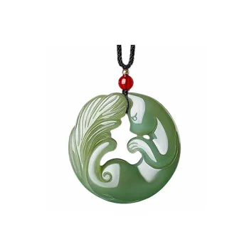 Zhen Yu Zhen Pin Hetian Jade Necklaces Green Jade Unisex