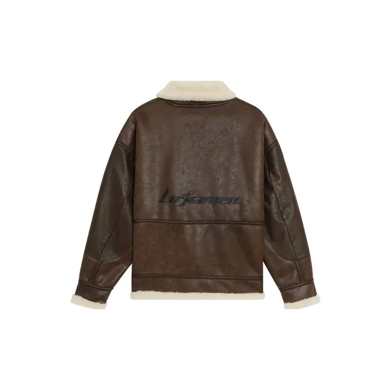 LUJIAMEN Jackets Coats Unisex Dark Brown-1