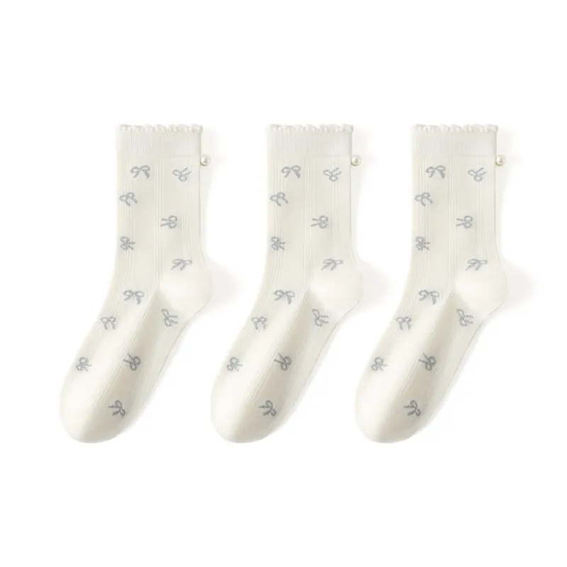 SHIWAJI Mid Calf Socks Women's 3 Pack-2