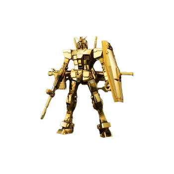 BANDAI Gundam, Base Limited MG 1/100 RX 78 2 Gold Electroplated Edition 18cm Hobby Model