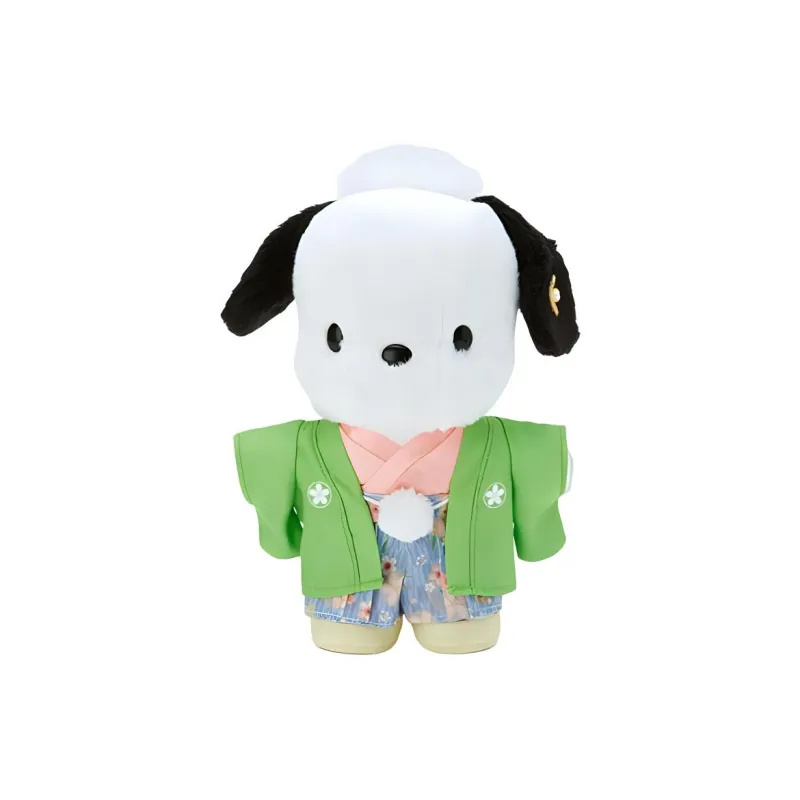 Sanrio Pohacco Pochacco Cherry Blossom Kimono Dolls Plush Doll 20cm High-0