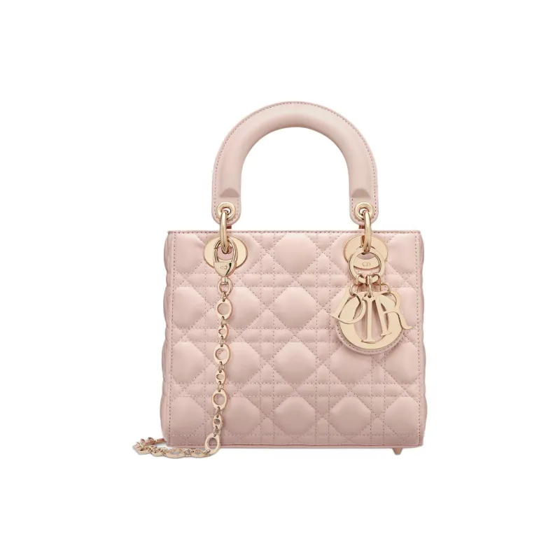 DIOR Lady Dior Sheepskin Lady Dior Bag, Shoulder Bag, Crossbody Bag, Handbag Small Size Women's Pink-0