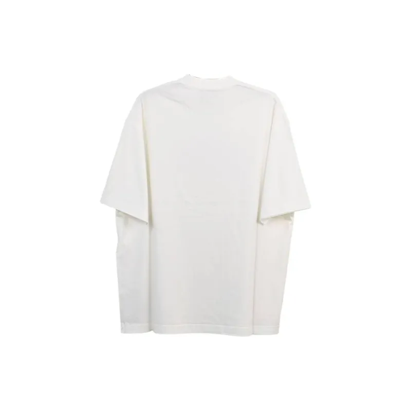 Balenciaga T Shirt Loose Fit Style Men's White-1