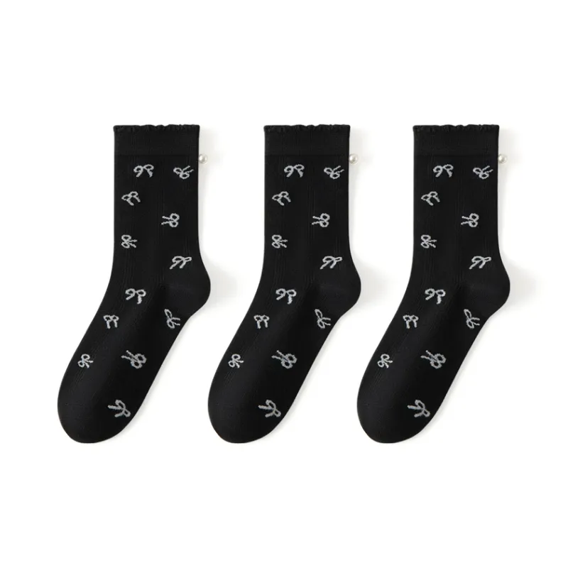 SHIWAJI Mid Calf Socks Women's 3 Pack-0