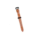 Orange/White Mist Wax Genuine Leather Strap