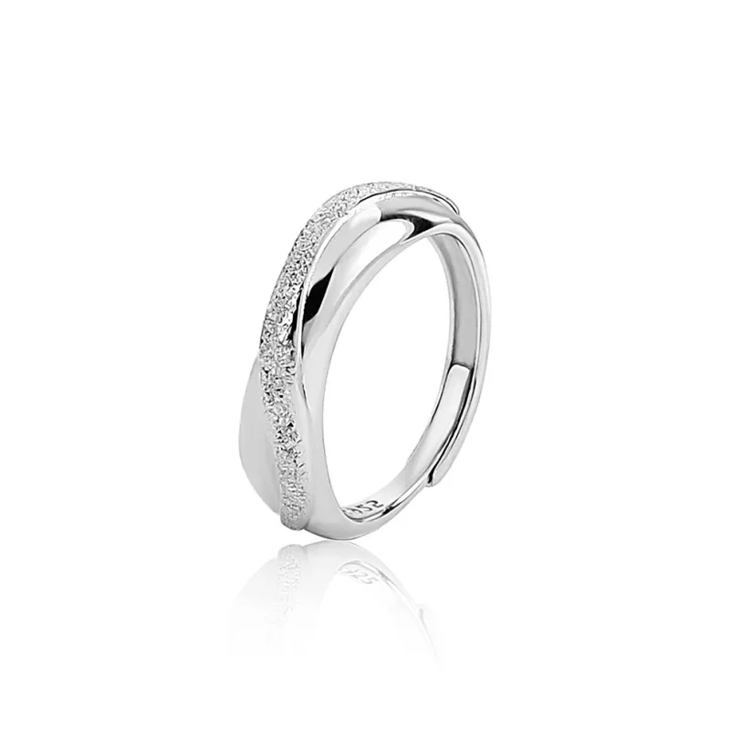 FOREVER MELODY 925 Sterling Silver Rings Men's Silver-24