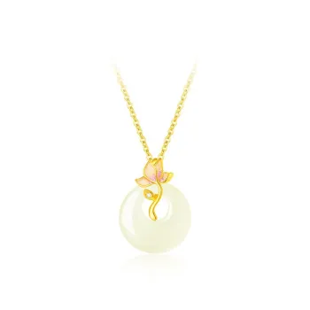 YINCHIE Necklaces White Jade/Pale Greenish White Jade Women's
