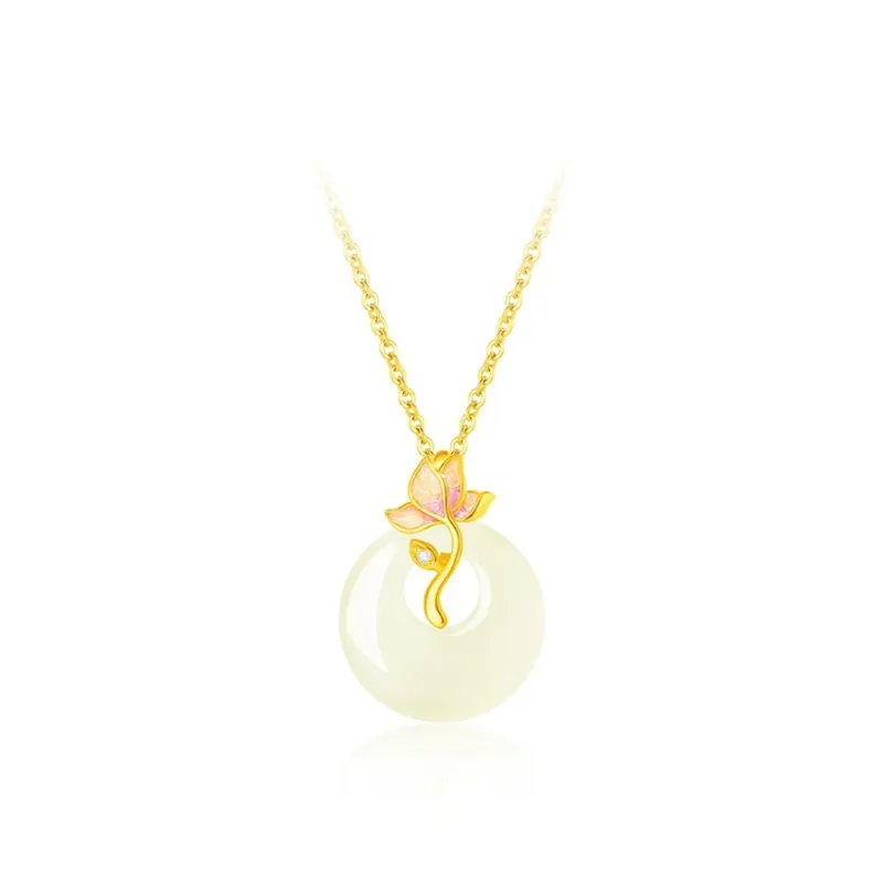 YINCHIE Necklaces White Jade/Pale Greenish White Jade Women's-0
