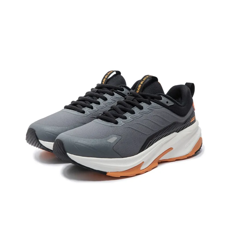 361° Mountain Rain Screens Cushioned Anti Slip And Wear Resistant Warm Low Top Casual Running Shoes Men's Gray Orange-2