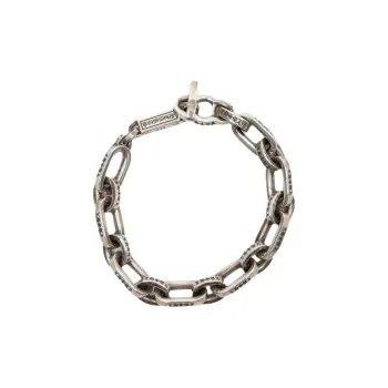 Chrome Hearts 925 Sterling Silver Bracelets Unisex Silver
