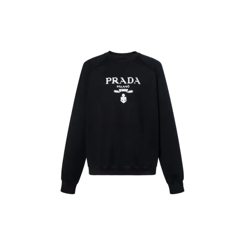 PRADA Sweatshirts Unisex Black