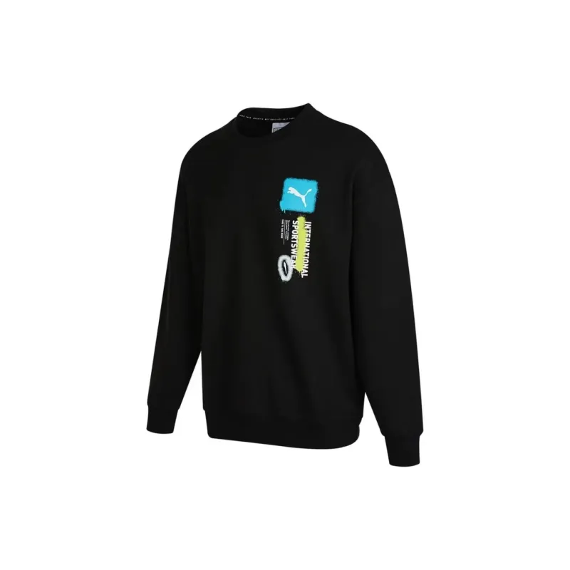PUMA Sweatshirt Men's Black Shopping Bag Included-1
