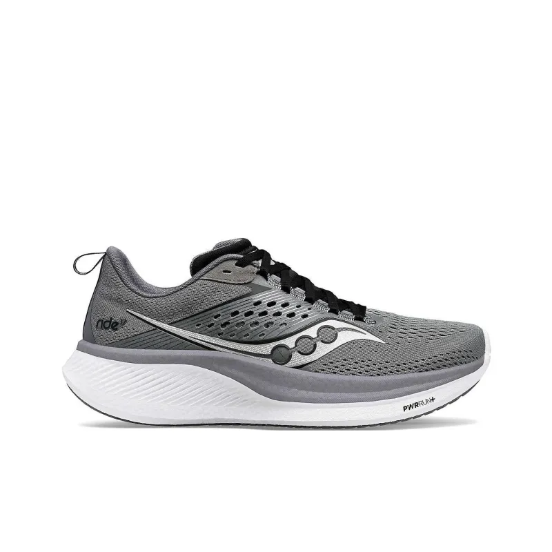 Saucony RIDE 17 Anti-Slip Wear-Resistant Low-Top Running Shoes Men's Gray-1