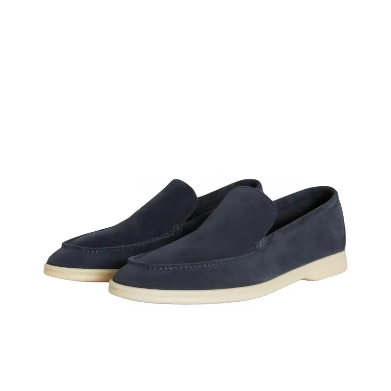 Loro Piana Summer Walk Loafers Men's Gray-3