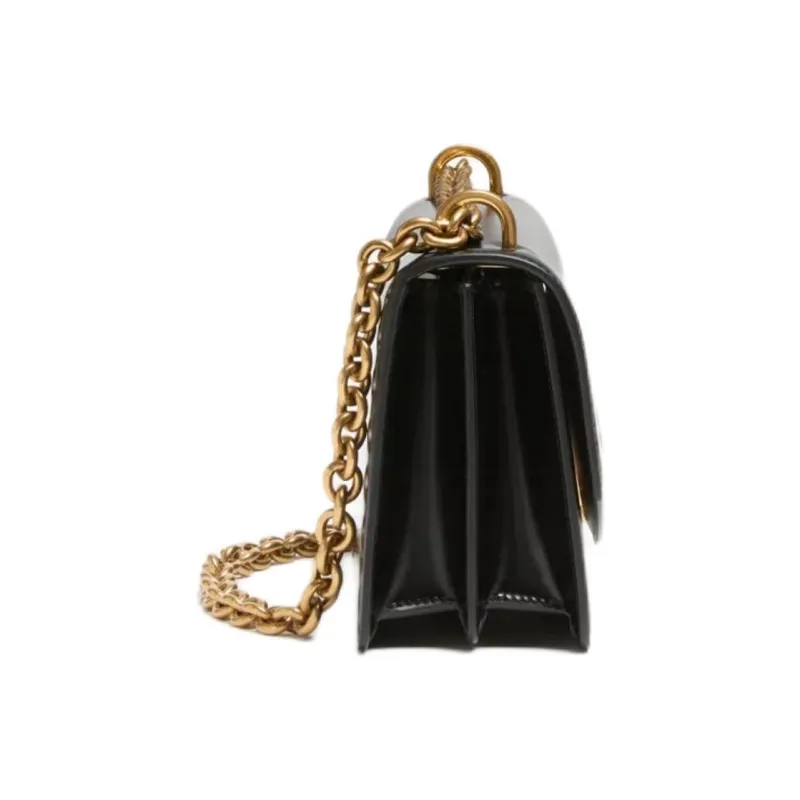 Valentino GARAVANI Shiny Calfskin Crossbody Bag Shoulder Bag Small Size Women's Black-2