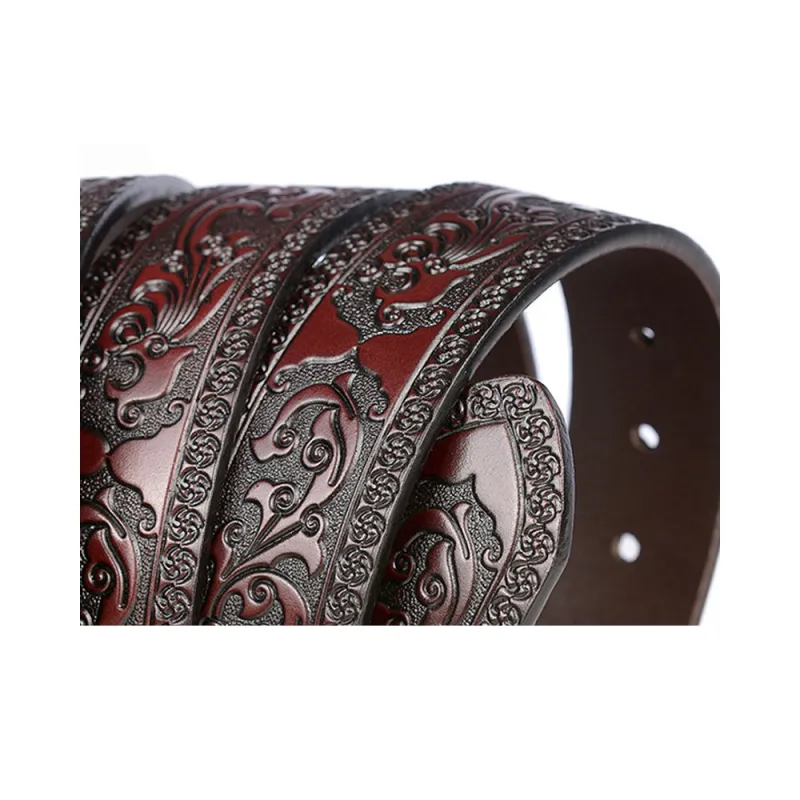 JEANSWEST Cow Leather Leather Belts Men's 3.8cm-3