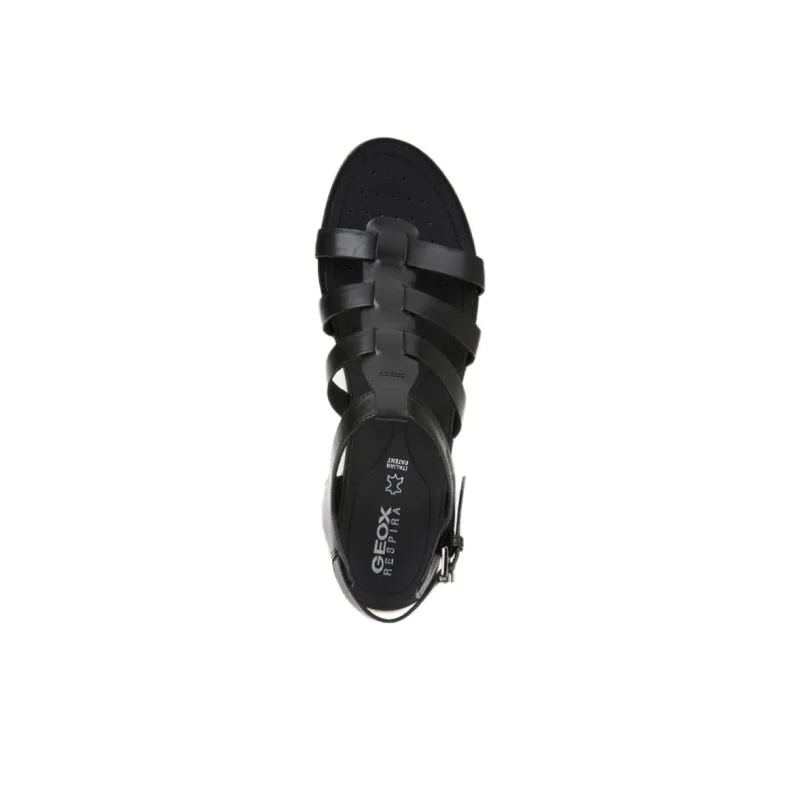 GEOX Vega Roman Sandals Women's Black-4