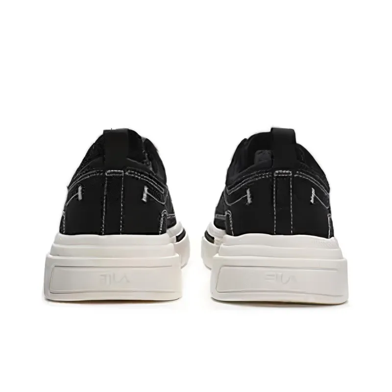 FILA LOOP Anti Slip Wear Resistant Low Top Skateboard Shoes Men's Black-3