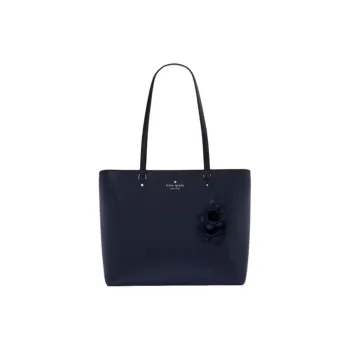 Kate Spade Cross-Patterned PVC Tote Bag Shopping Bag Shoulder Bag Handbag Large Size Women's Blue