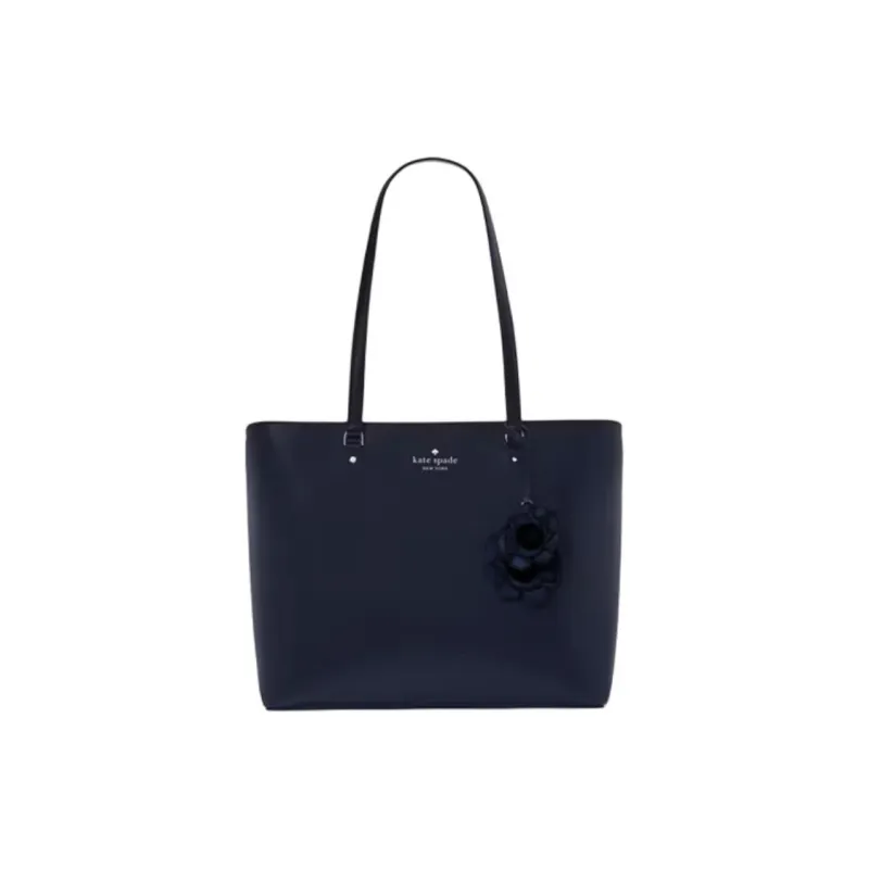 Kate Spade Cross-Patterned PVC Tote Bag Shopping Bag Shoulder Bag Handbag Large Size Women's Blue-0