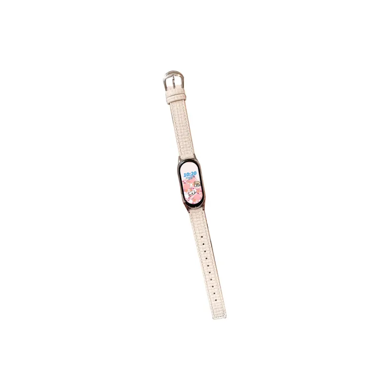 FZRT Xiaomi Compatibility Watch Band Fall Winter Premium Woven Leather Strap Artificial Leather Material-8