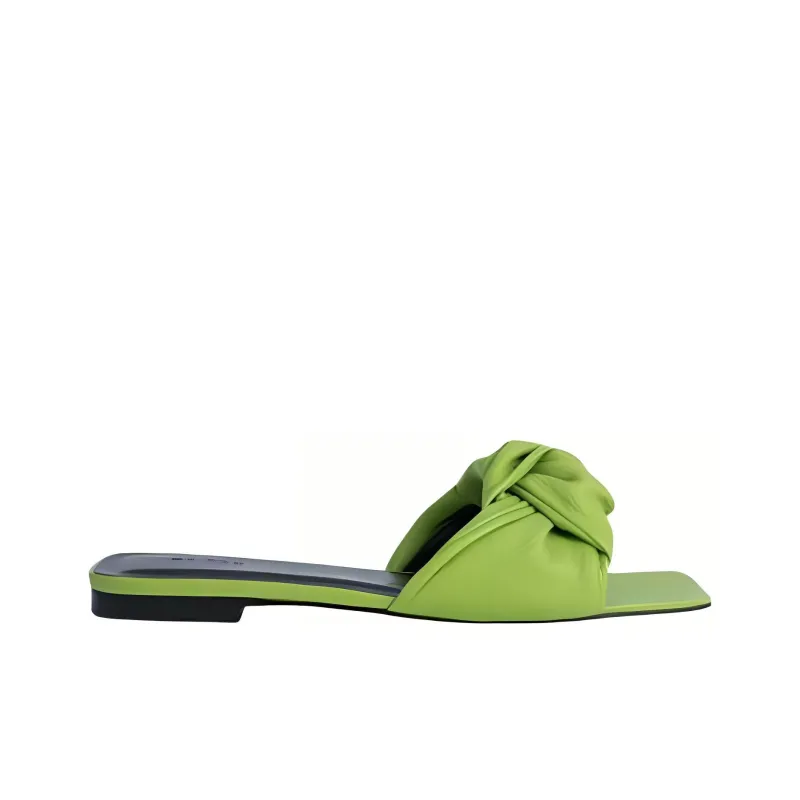By Far Slide Slippers Women's Green-1
