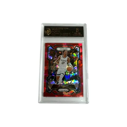 PANINI Morant Grizzlies Prizm Red Crush Ice Refractor Player Card 8/10 Graded Cards 1 Pc