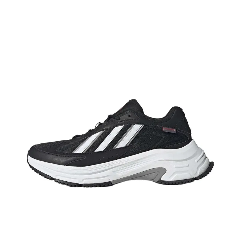 Adidas Slip Resistant Breathable Low Top Casual Running Shoes Unisex Black White-0