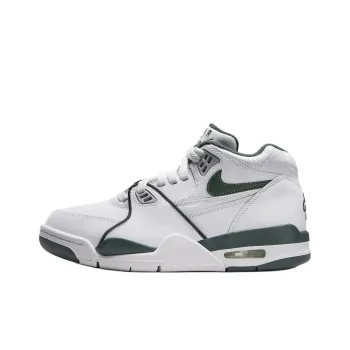 Nike Air Flight 89 Anti Kick And Wear Resistant High Top Children's Basketball Shoes White Green Teenagers