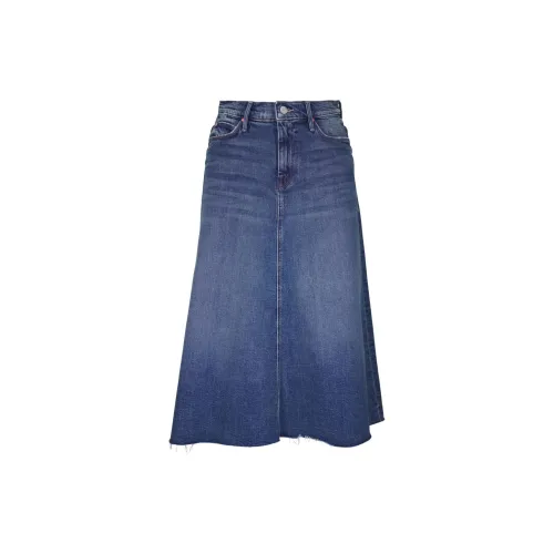 MOTHER The Circle Midi Fray Skirt