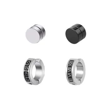 KiNGZiT Titanium Steel Clip On Earrings Unisex
