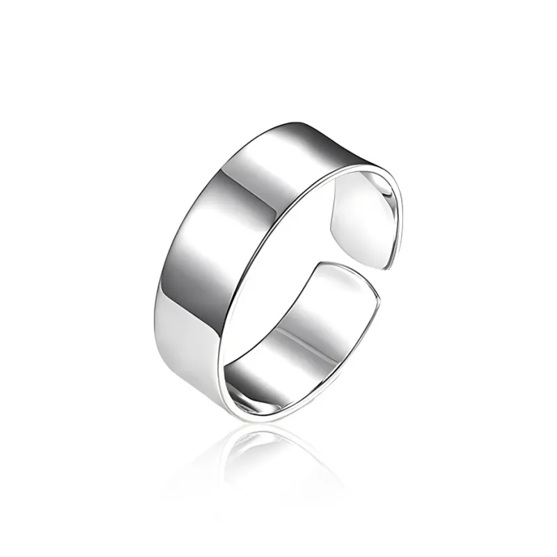 FOREVER MELODY 925 Sterling Silver Rings Men's Silver-14