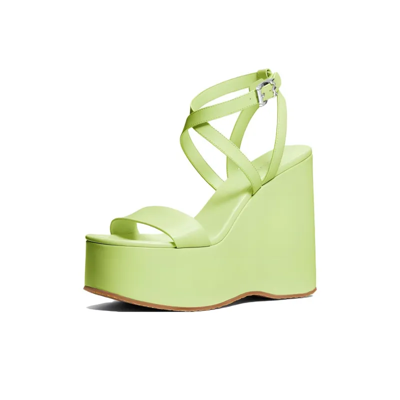 MICHAEL KORS Paola One-Strap Sandals 12.7cm Women's Green-2