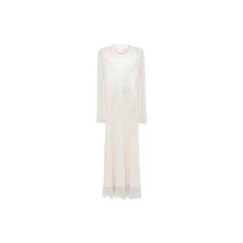 Self-portrait Rhinestone Fishnet Maxi Dress