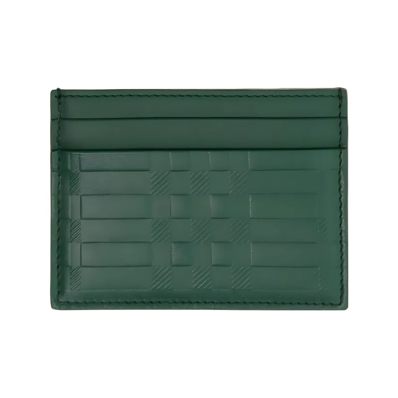 Burberry Calfskin Card Holder Men's Deep Dark Green-1