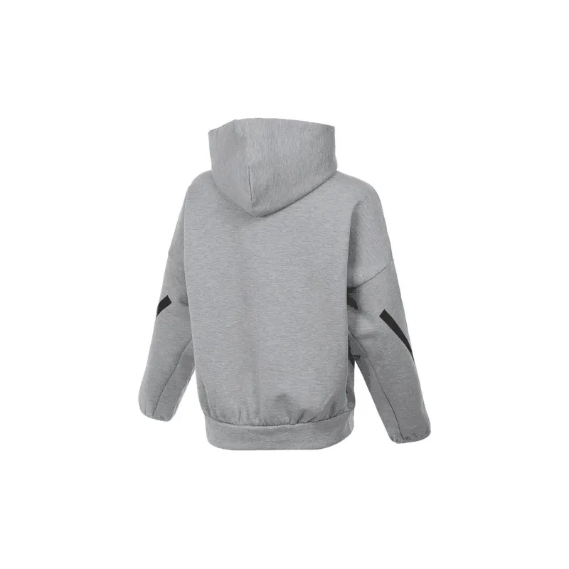 Adidas Sweatshirt Women's Gray Shopping Bag Included-2