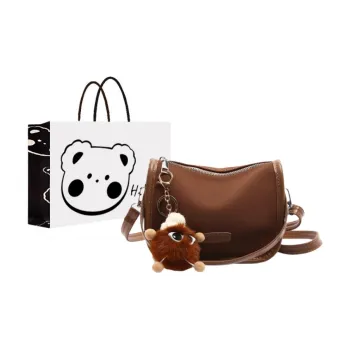 NX DOUGHNUT PU Shoulder Bag Crossbody Bag Women's Brown Khaki Leopard Print Black Leopard Print