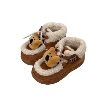 Thin Strips Cotton Slippers Women's, Light Brown